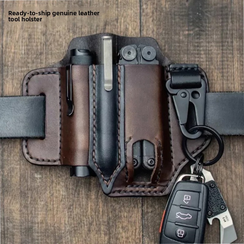 Edc Carry Flashlight - Pochette à outils EDC en cuir,