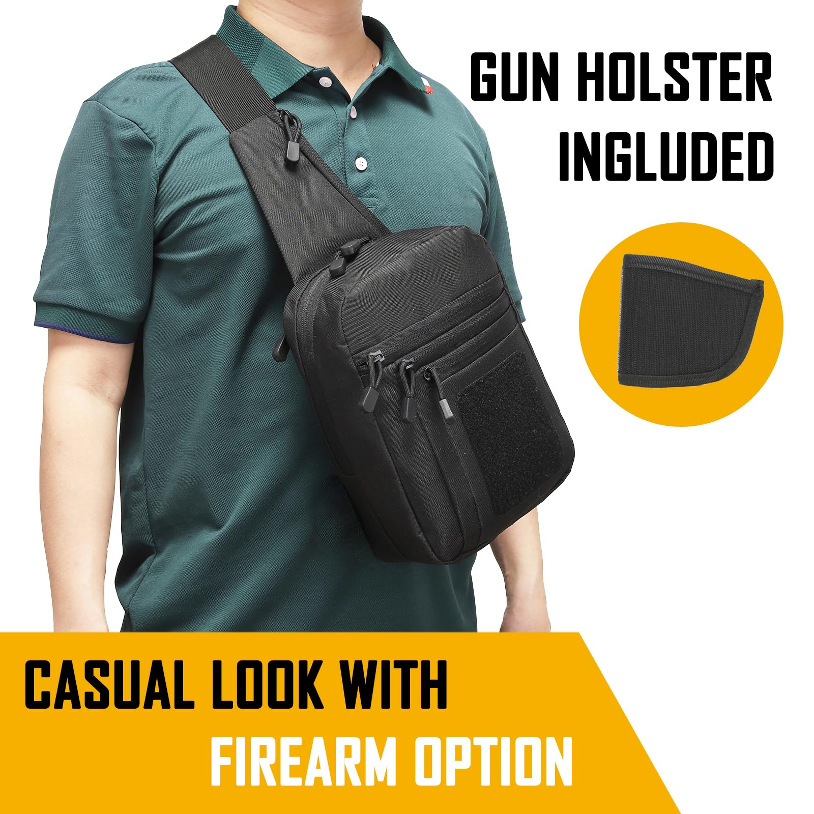 Edc Carry Handgun - Sac à bandoulière de transport dissimulé