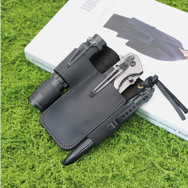 Pochette à outils EDC en cuir, - Edc Carry Flashlight avis et prix