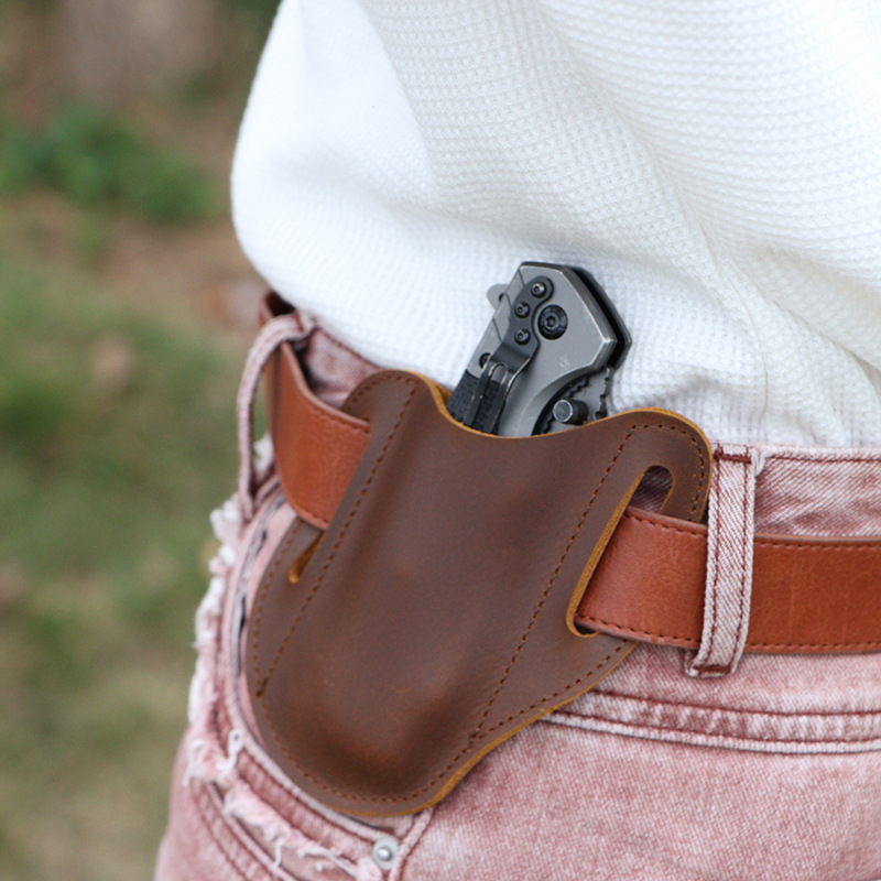 Pochette à outils EDC en cuir, - Edc Carry Flashlight avis et prix