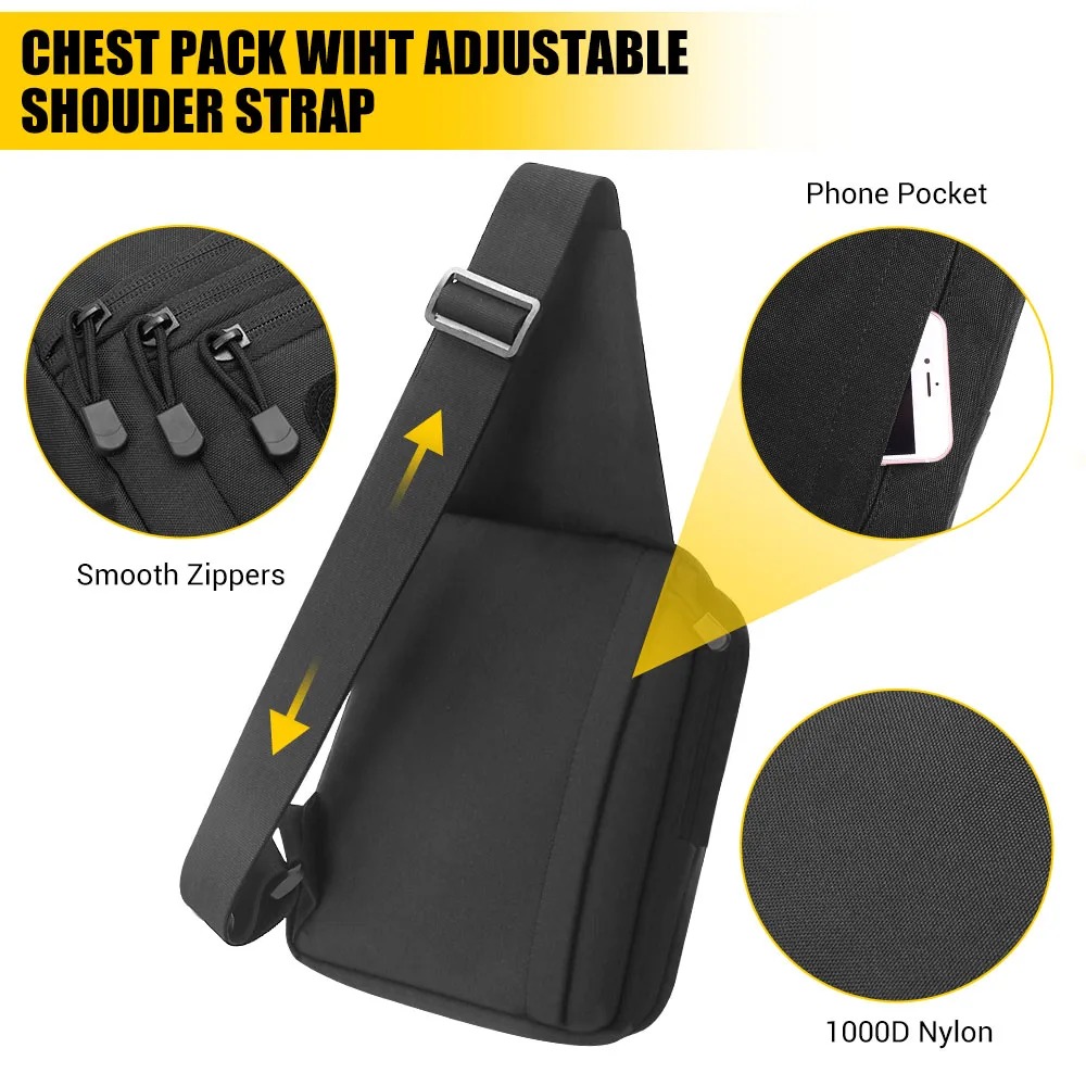 Sac tactique pour pistolet, ét - Edc Concealed Carry Sling Bag avis et prix
