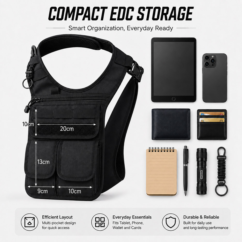 Sac à outils tactique dissimul - Edc Concealed Carry Sling Bag avis et prix